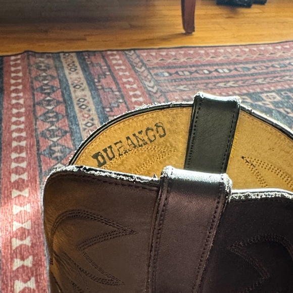 Durango Black Leather Cowboy Boots - Picture 4 of 5